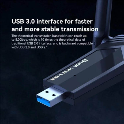 LB-LINK WDN1800H Wireless Adapter for Smooth Gaming Connectivity USB 3.0 WiFi6 dual-band adapter for stable gaming and streaming