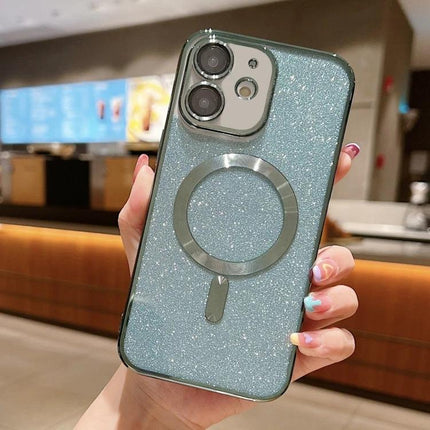 Phone Case With Glitter Design For Everyday Protection — slim TPU glitter case with electroplated ring and camera cutout for everyday drops and scratches