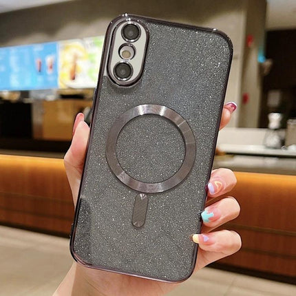 Glitter Phone Case For Daily Protection And Personal Style - glitter TPU case with electroplated frame, ring holder, lightweight drop and scratch protection