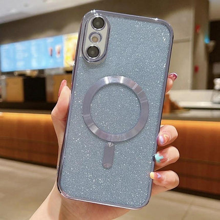 Glitter Phone Case For Daily Protection And Personal Style - sparkly TPU case with electroplated frame and ring grip protecting against drops and scratches