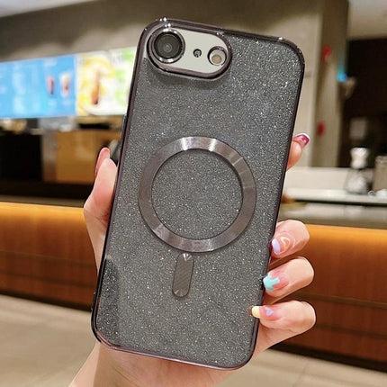 iPhone Case For Everyday Protection During Daily Activities On Commutes And Workouts - glitter TPU case with magnetic ring for secure grip and impact resistance