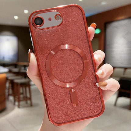 iPhone Case For Everyday Protection During Daily Activities On Commutes And Workouts - glitter red TPU case with magnetic ring grip