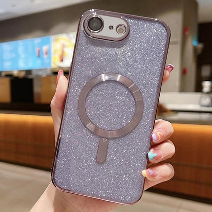Glitter Phone Case for iPhone Everyday Protection with purple glitter TPU and ring holder, slim impact-resistant everyday iPhone case