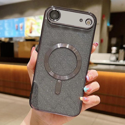 Phone Case for Daily iPhone Protection and Everyday Use — glitter TPU case with electroplated frame and ring holder, protects against drops and scratches