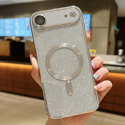 Phone Case for Daily iPhone Protection and Everyday Use glitter TPU case with electroplated frame and ring holder, slim protective everyday design