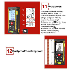 SNDWAY SW-TG100 Laser Distance Meter with Dual Bubble Level and Multifunctional Features