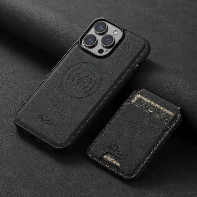 Suteni Litchi Leather Detachable Wallet Case For iPhone 12 Pro | Syndmart