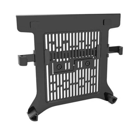 NB Adjustable Desk Mount Arm for 10-17 Inch Laptops black ventilated laptop bracket showing adjustable clamps and mounting points