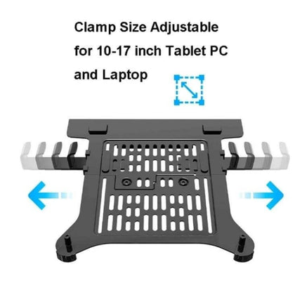NB Adjustable Desk Mount Arm for 10-17 Inch Laptops - adjustable clamp laptop holder for ergonomic desk setup