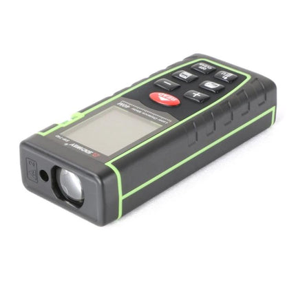 SNDWAY Handheld Laser Range Finder for Everyday Measurements - compact black and green laser distance measurer for home and outdoor use