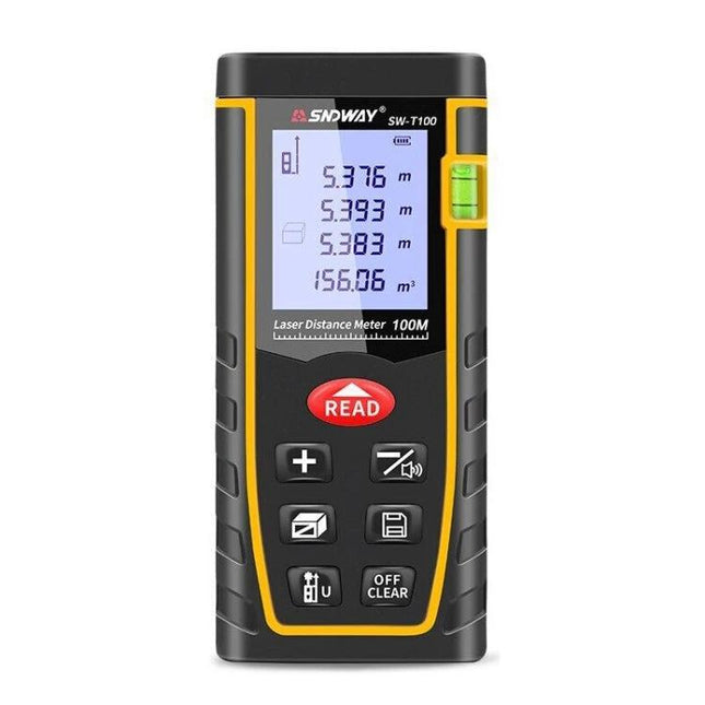SNDWAY Handheld Laser Range Finder for Distance Measurement - handheld laser distance meter with digital display and level