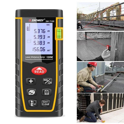 SNDWAY Handheld Laser Range Finder for Distance Measurement measuring distances on construction and home projects