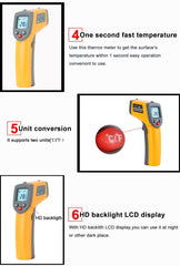 GM320 Handheld Digital Infrared Laser Thermometer with Temperature Measurement Range -50°C to 400°C