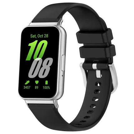Samsung Galaxy Fit 3 Silicone Watch Band Metal Connector