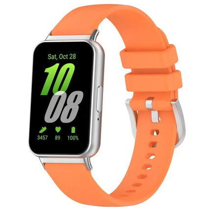 Samsung Galaxy Fit 3 Silicone Watch Band Metal Connector