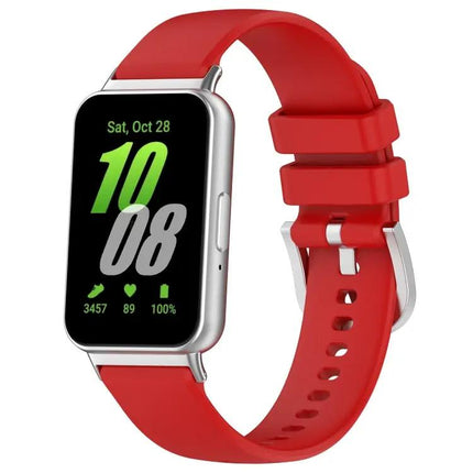 Samsung Galaxy Fit 3 Silicone Watch Band Metal Connector