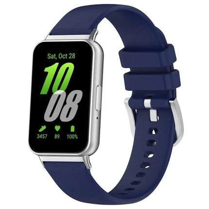 Samsung Galaxy Fit 3 Silicone Watch Band Metal Connector