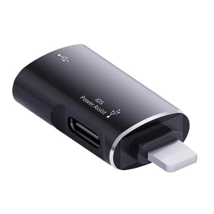 iPhone OTG Adapter for Daily Headphone Connections on the Go – compact black Lightning OTG adapter for wired headphones and USB drives
