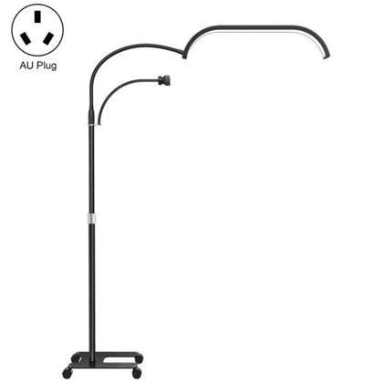 Enhances Daily Beauty Sessions with Versatile Home Lighting - adjustable black floor lamp with flexible arm, phone holder and dimmable cool LED, AU plug