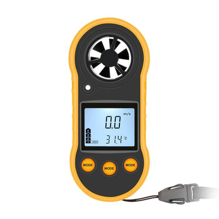 Mini Anemometer for Outdoor Wind Speed Monitoring - compact handheld wind speed and temperature meter for sailing, windsurfing, hiking and home weather monitoring