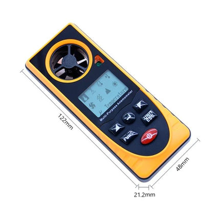Anemometer for Everyday Weather and Wind Measurement handheld digital anemometer with LCD display showing wind speed temperature and measurements