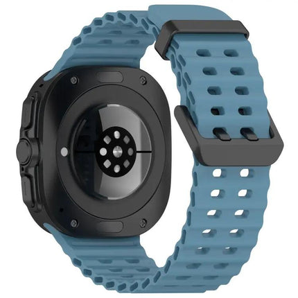 Silicone Dual Buckle Watch Band For Galaxy Watch Ultra2