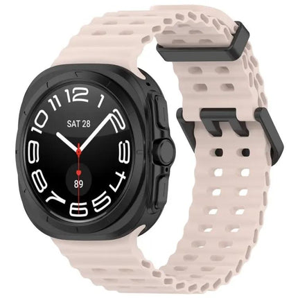 Silicone Dual Buckle Watch Band For Galaxy Watch Ultra2
