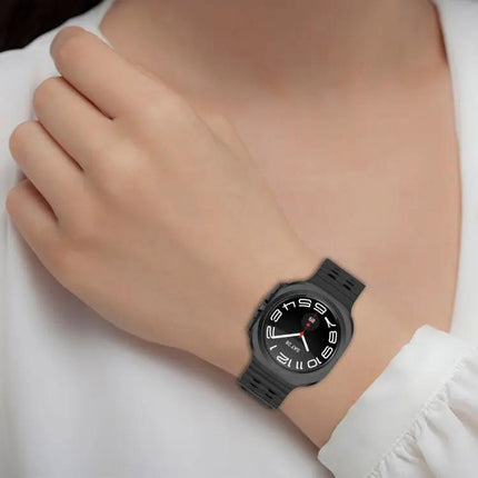 Silicone Dual Buckle Watch Band For Galaxy Watch Ultra2