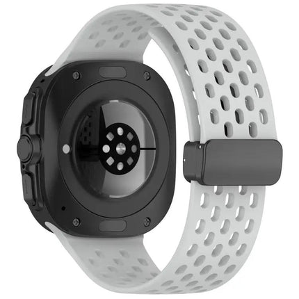 Silicone Magnetic Folding Buckle Band For Galaxy Watch Ultra