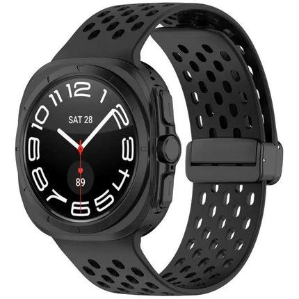 Silicone Magnetic Folding Buckle Band For Galaxy Watch Ultra