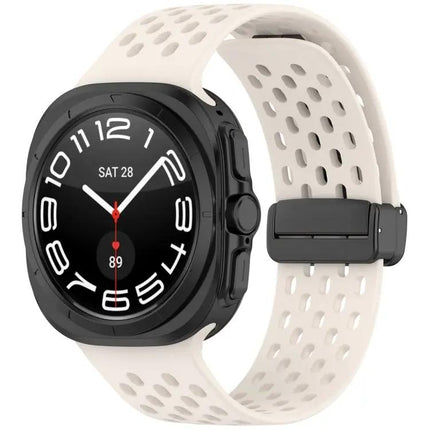 Silicone Magnetic Folding Buckle Band For Galaxy Watch Ultra