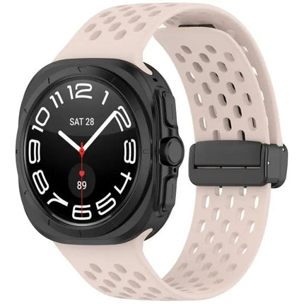 Silicone Magnetic Folding Buckle Band For Galaxy Watch Ultra