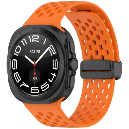 Silicone Magnetic Folding Buckle Band For Galaxy Watch Ultra