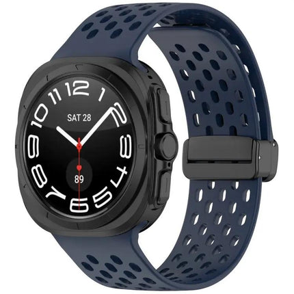 Silicone Magnetic Folding Buckle Band For Galaxy Watch Ultra