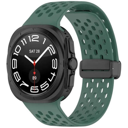 Silicone Magnetic Folding Buckle Band For Galaxy Watch Ultra