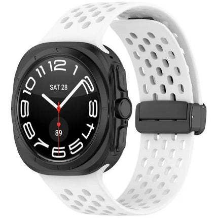 Silicone Magnetic Folding Buckle Band For Galaxy Watch Ultra