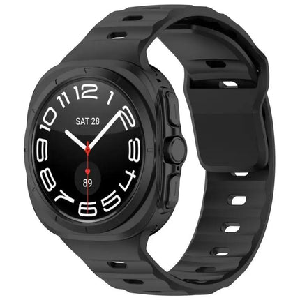 Silicone Reverse Buckle Watch Band For Galaxy Watches