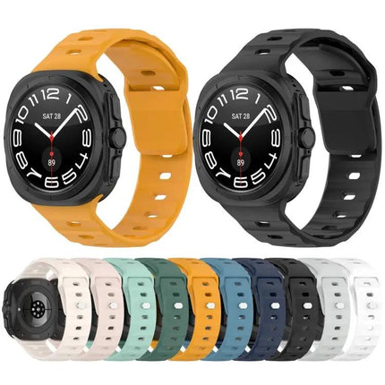 Silicone Reverse Buckle Watch Band For Galaxy Watches