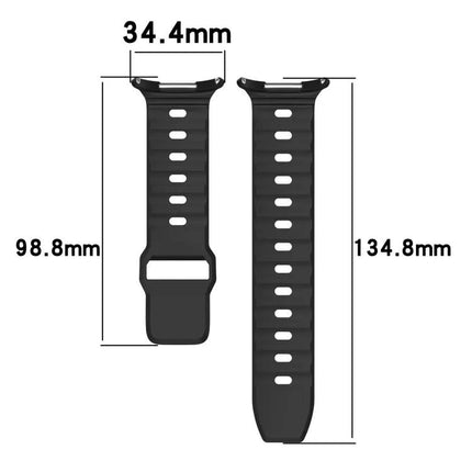 Silicone Reverse Buckle Watch Band For Galaxy Watches