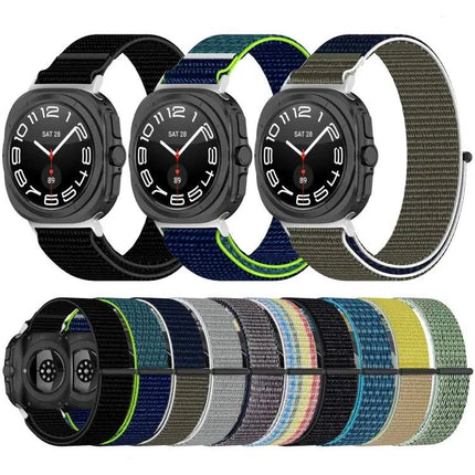 Nylon Hook Loop Watch Band For Galaxy Ultra2, Multi-Color