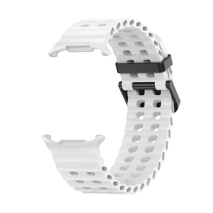 Silicone Dual Row Hole Watch Band Galaxy Watch Ultra 47mm