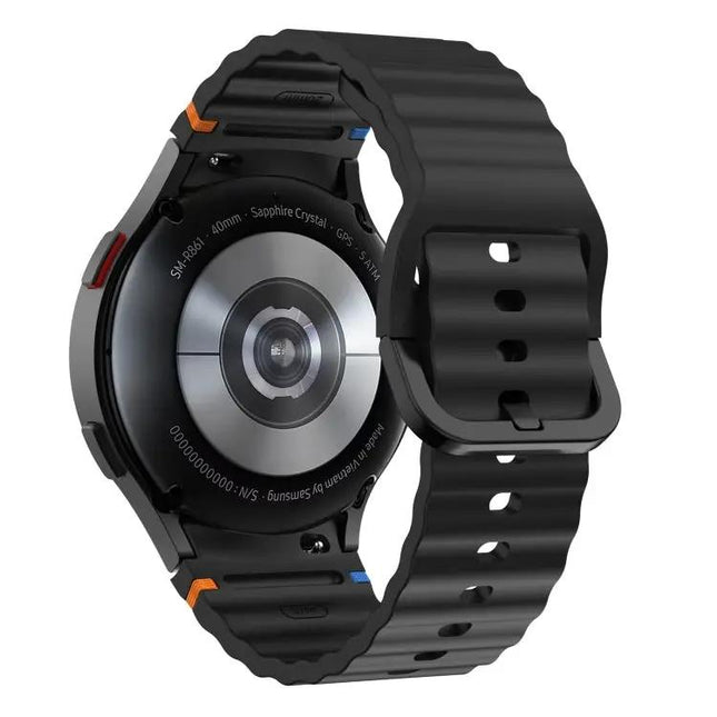 Silicone Wave Pattern Watch Band For Galaxy Watch 40/44mm | Syndmart