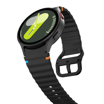 Silicone Wave Pattern Watch Band For Galaxy Watch 40/44mm