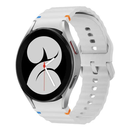 Silicone Wave Pattern Watch Band For Galaxy Watch 40/44mm