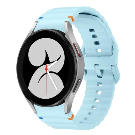 Silicone Wave Pattern Watch Band For Galaxy Watch 40/44mm
