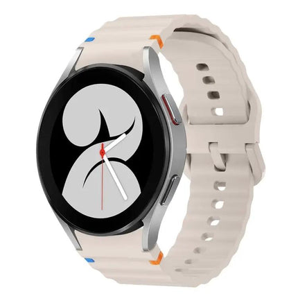 Silicone Wave Pattern Watch Band For Galaxy Watch 40/44mm