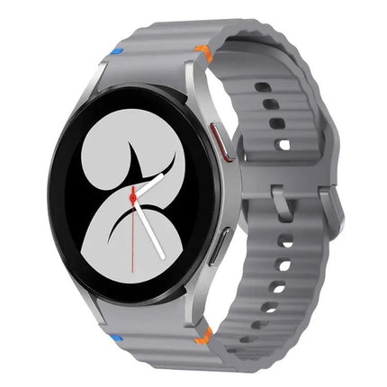 Silicone Wave Pattern Watch Band For Galaxy Watch 40/44mm