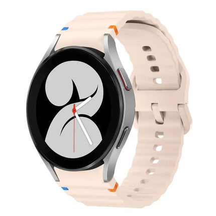 Silicone Wave Pattern Watch Band For Galaxy Watch 40/44mm