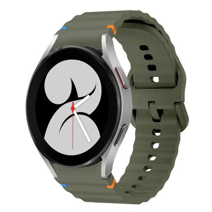 Silicone Wave Pattern Watch Band For Galaxy Watch 40/44mm