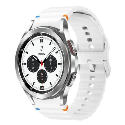 Silicone Stitched Wave Band For Galaxy Watch 42/46/41mm